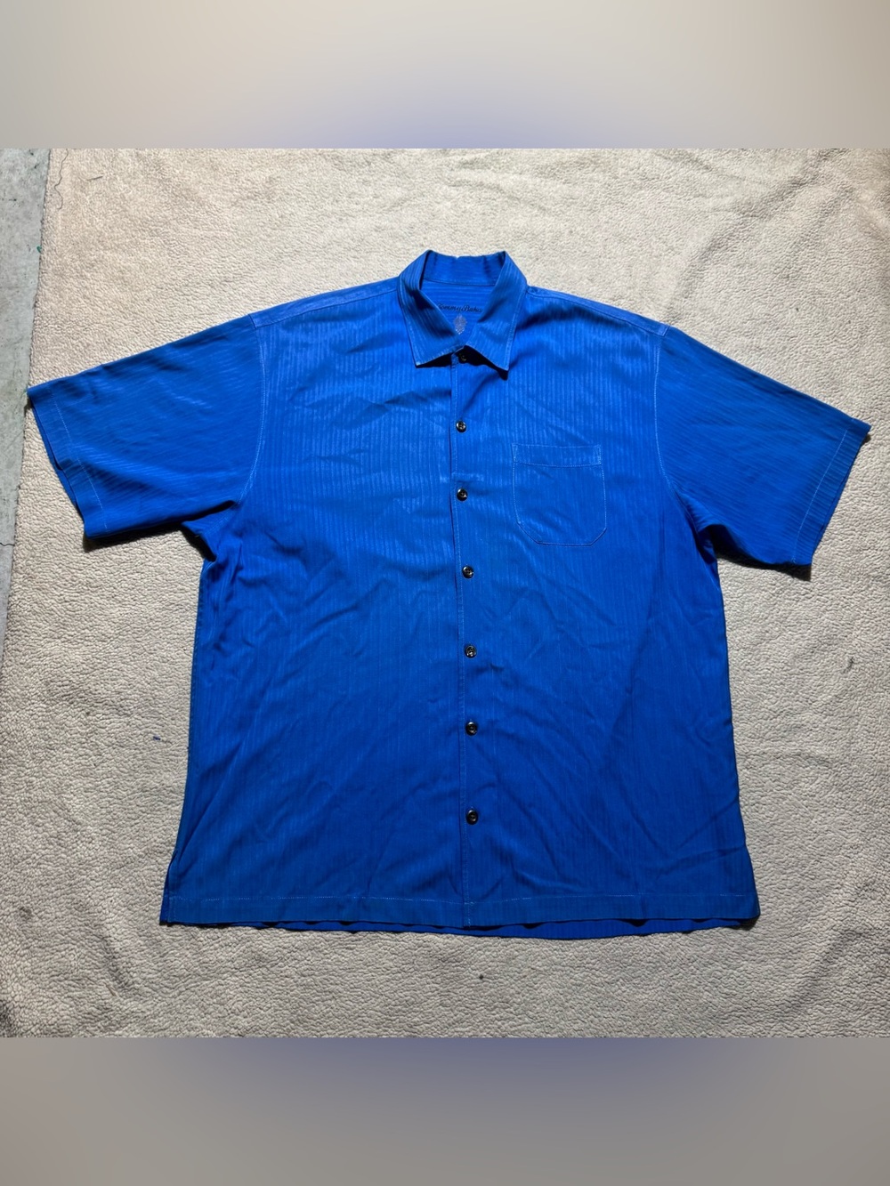 Tommy Bahama Shirt Mens XL 100% Silk Button Up Summer Camp Tee Short Sleeve